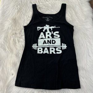 Disciples of Iron womens AR's and Bars L tank top black